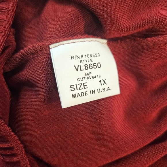 VIKKI VI Plus Classic Pant Set Size 1X Red Holiday Classic Christmas - Picture 14 of 15